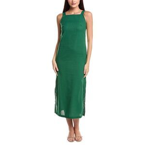 To My Lovers Womens  Linen-Blend Maxi Dress, Green